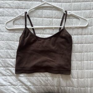 Garage Chocolate Brown Spaghetti Strap Top
